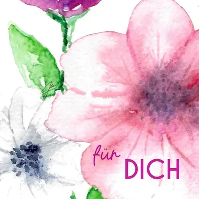 Karte mit Blumen oder Geschenk
